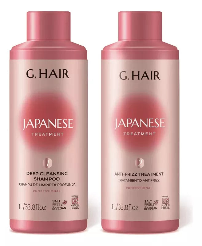 G.Hair Tratamento Japonês Escova Progressiva 2x1Litro/Brazilian Blowout