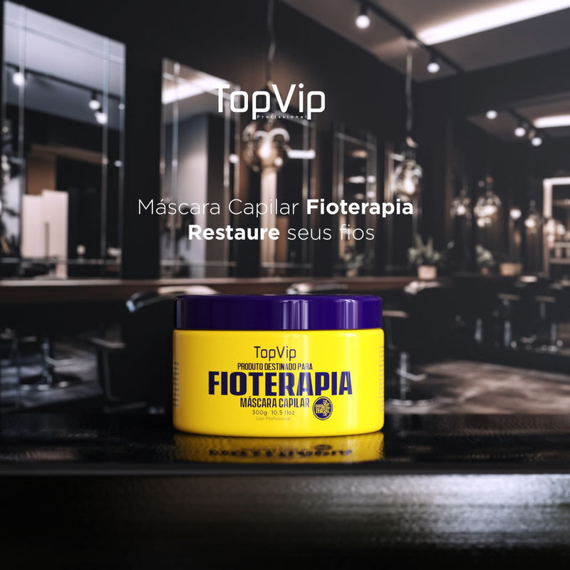 Top Vip Fioterapia Hair Mask 300g/10.5oz - Deep Hydration and Repair Treatment for Damaged Hair