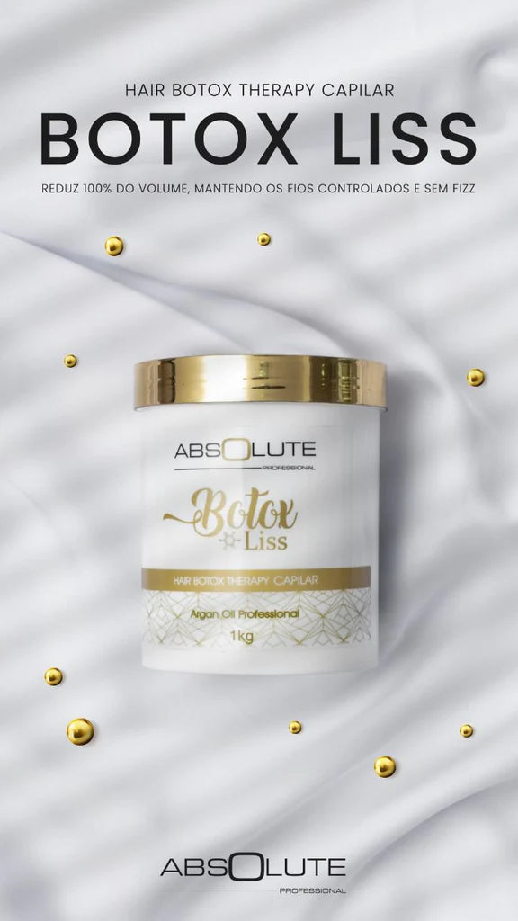 Brazilian Hair B-tox Liss Tratamento Para Todos os Tipos de Cabelo - Absolute Cosmetic | Brazilian Keratin Treatment/ 1kg